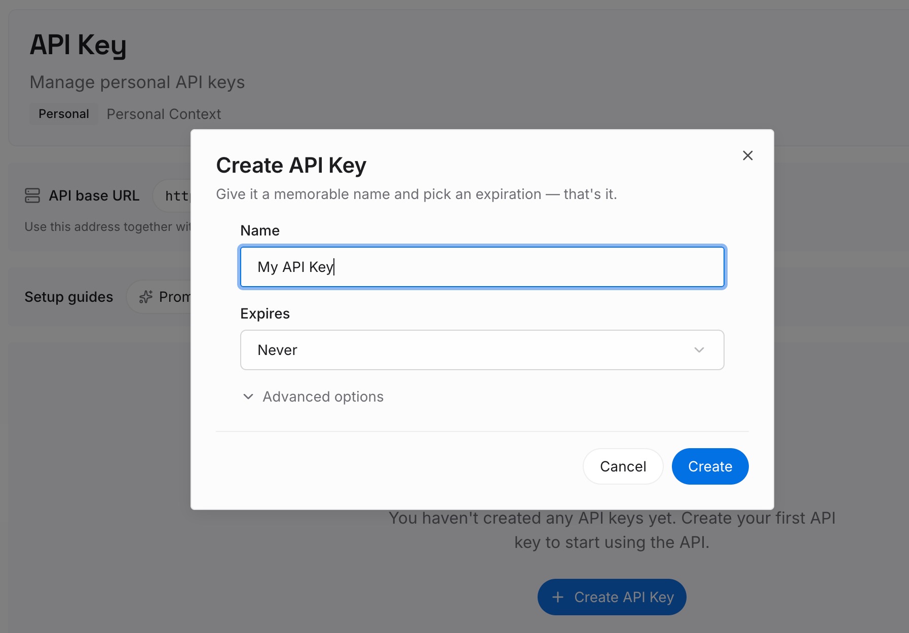 Creating a MemoryLake API key so shared facts live in a layer no single Bot owns