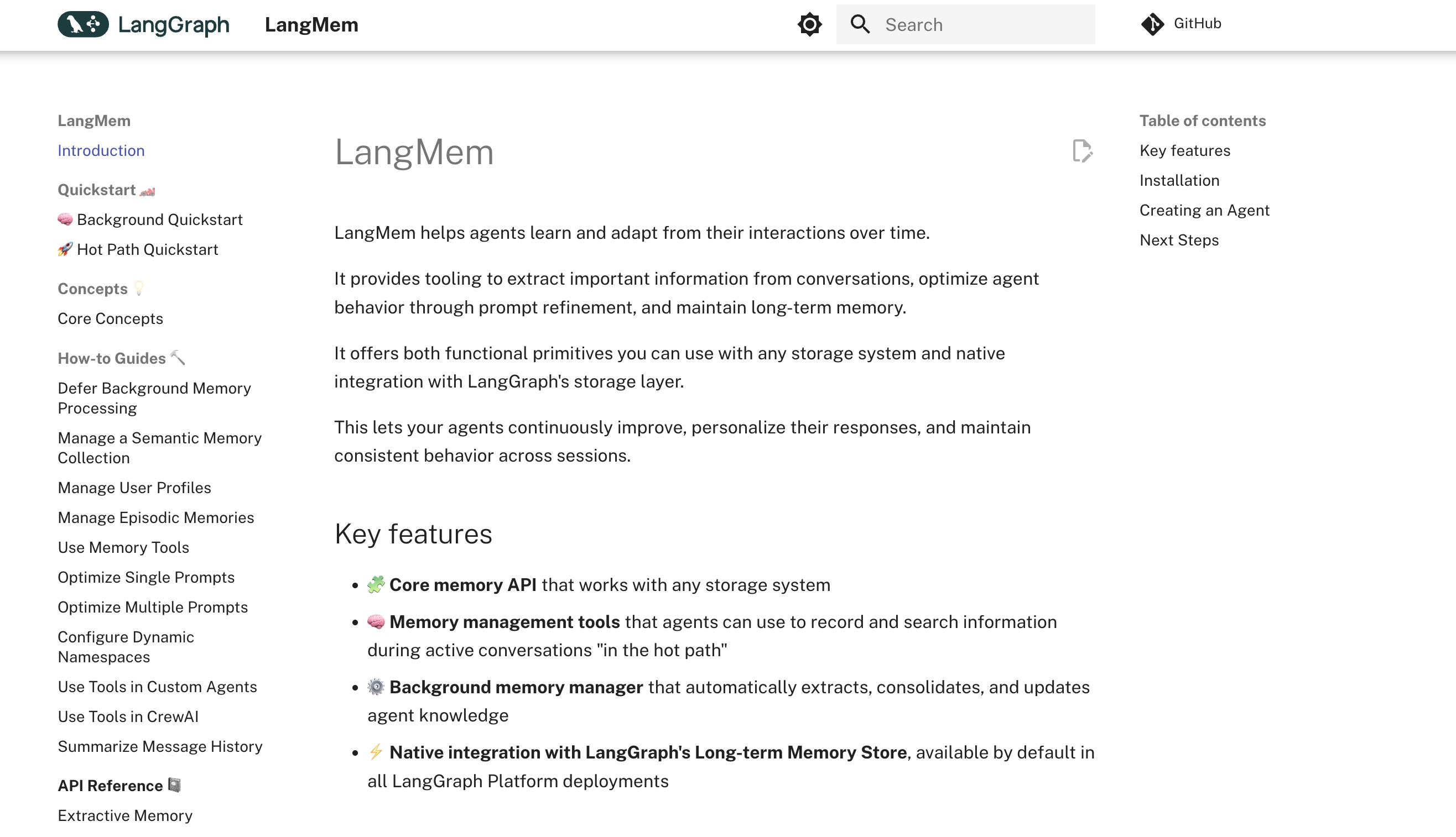 LangMem long-term memory tooling for LangChain and LangGraph agents
