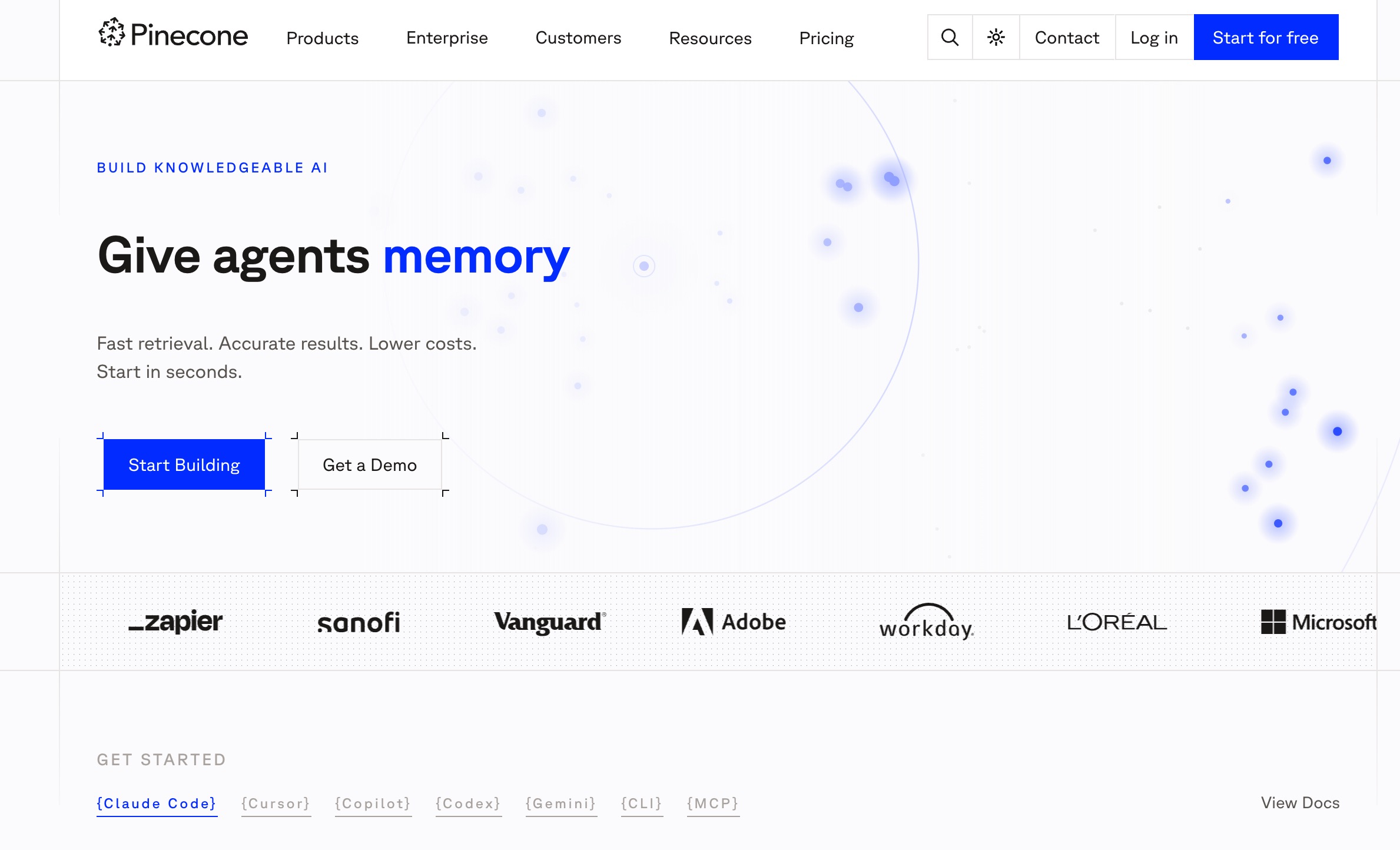 Pinecone serverless vector database for large-scale agent retrieval