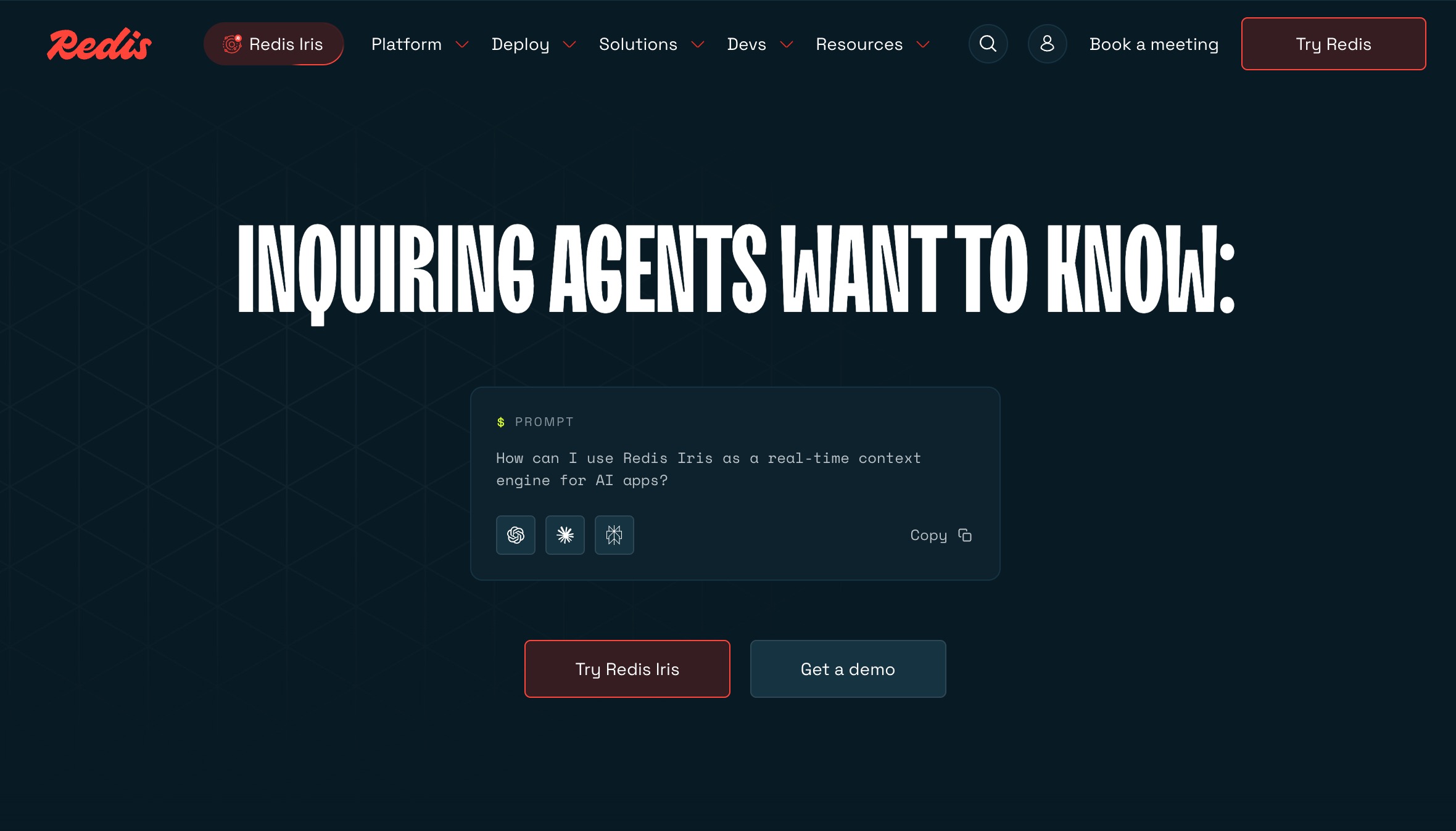 Redis in-memory store used for shared agent state