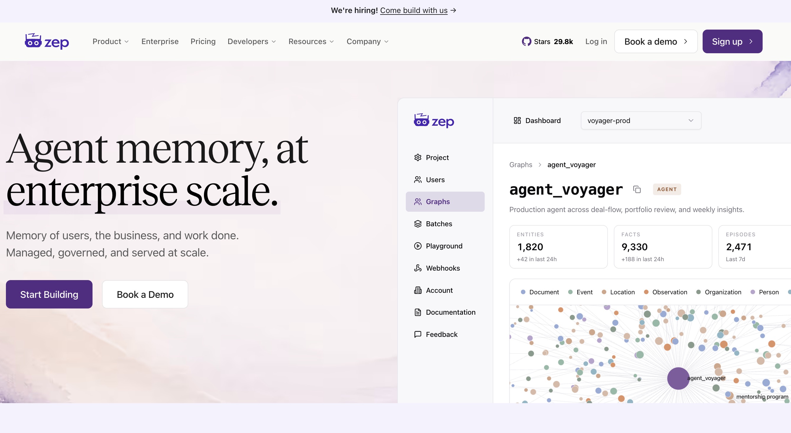 Zep temporal knowledge graph memory for AI agents